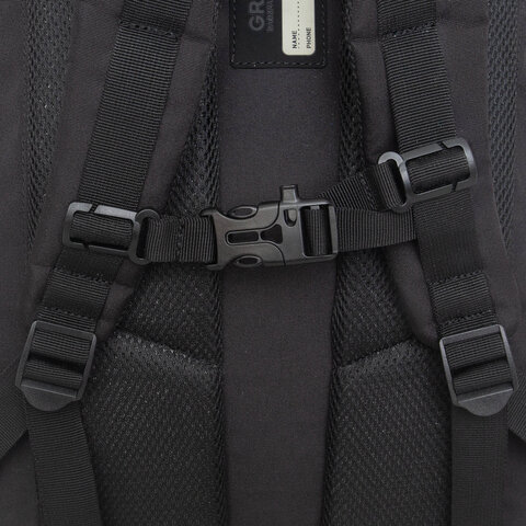 Рюкзак GRIZZLY школьный, анатомическая спинка, 2 отделения, для мальчиков, "BLACK STRIPES", 42х31х22 см, RU-532-1/2