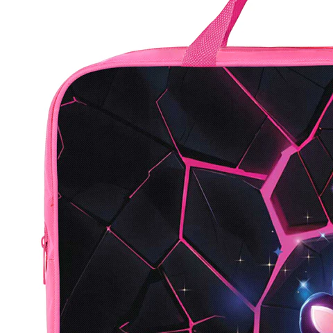 Папка на молнии с ручками BRAUBERG А4, 1 отделение, полиэстер, 80 мм, "Pink lava", 273299