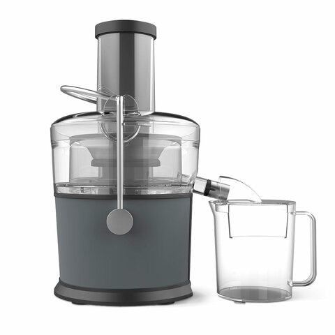 Соковыжималка BQ (БИ-КЬЮ) J1008, 1200 Вт, стакан 1,1 л, емкость жмыха 0,9 л, металл, серый, 86196937