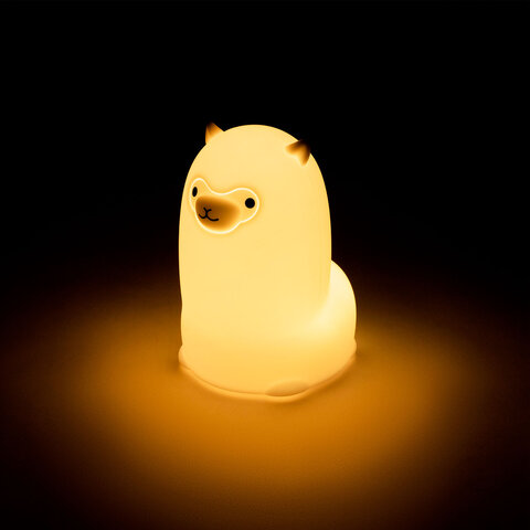 Ночник силиконовый LED "Альпака" 85x103x130 мм, белый свет/RGB, таймер, USB, аккумулятор 400 мАч, DASWERK (ДАСВЕРК), 238934