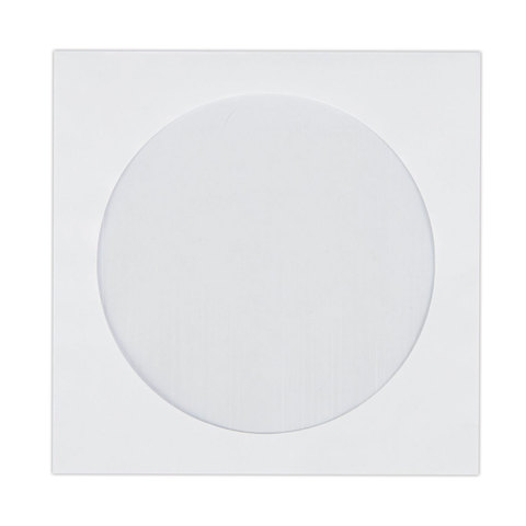 Конверты для CD/DVD (125х125 мм) с окном, бумажные, клей декстрин, КОМПЛЕКТ 100 шт., 201070.100