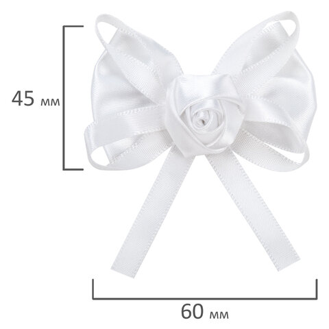 Набор для волос 6 шт.: 2 банта на заколке, 4 резинки, белый, MONTE VITA (МОНТЕ ВИТА), 457116