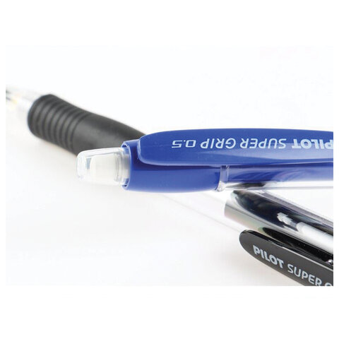 Карандаш механический 0,5 мм, PILOT H-185 "Super Grip", ластик, резиновый грип, корпус черный, H-185-SL, Н-185