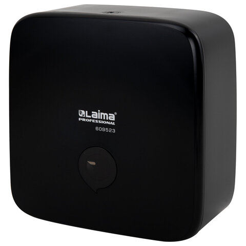 Диспенсер для полотенец LAIMA PROFESSIONAL PREMIUM BLACK (Система H3), V-сложения, черный, ABS-пластик, 609523