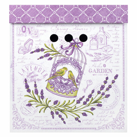 Короб для хранения из плотного микрогофрокартона 380х280х315 мм, КОМПЛЕКТ 3 шт., BRAUBERG HOME "Лаванда", 271821