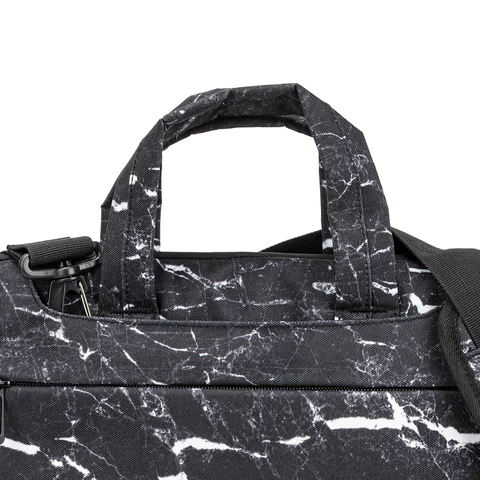 Сумка портфель BRAUBERG STYLE с отделением для ноутбука 13-14", 3 кармана, "Marble", черная, 26х36х3 см, 270835