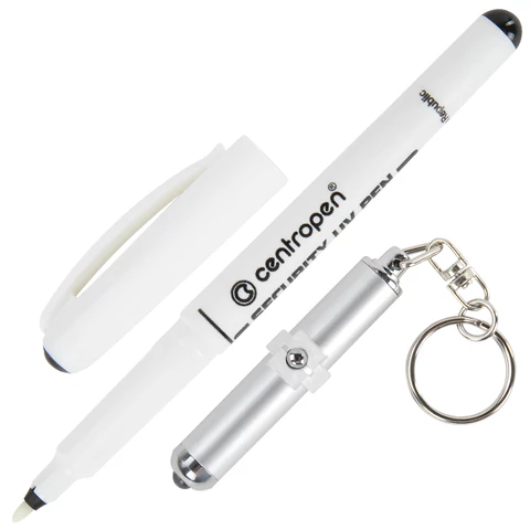 Маркер перманентный ультрафиолетовый CENTROPEN "Security UV", фонарик, 0,6-1 мм, 2699, 6 2699 0201