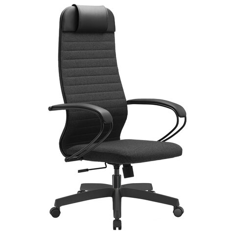 Кресло офисное МЕТТА "К-27" пластик, ткань, сиденье и спинка мягкие, серое