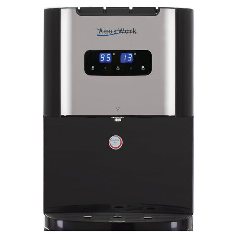 Кулер для воды AQUA WORK QRB-72LDS, напольный, НАГРЕВ/ОХЛАЖДЕНИЕ ЭЛЕКТРОННОЕ, таймер, бутыль снизу, черный, 33350