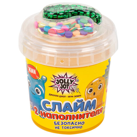 Слайм (лизун) с наполнителями МИКС, 140 г, ассорти 6 видов, JOLLY JOT (ДЖОЛЛИ ДЖОТ), 665950