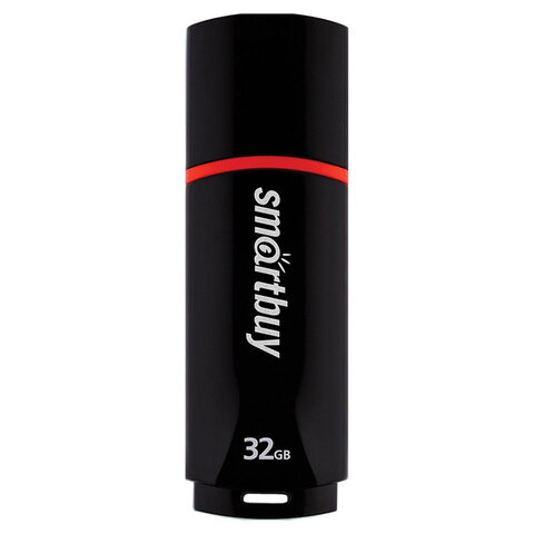 Флеш-диск 32 GB, SMARTBUY Crown, USB 2.0, черный, SB32GBCRW-K
