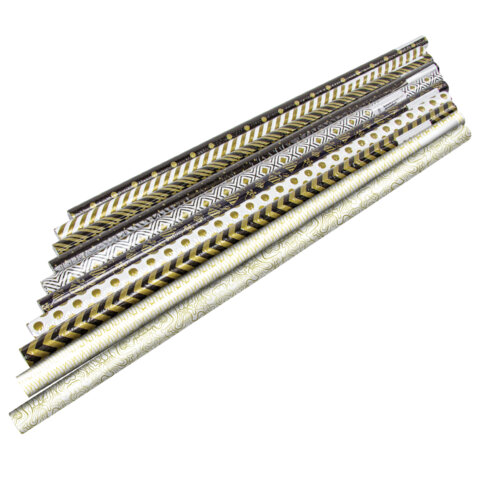 Бумага упаковочная подарочная мелованная "Golden pattern", 70x100 см, 10 дизайнов ассорти, ЗОЛОТАЯ СКАЗКА, 591912