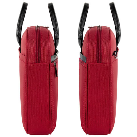 Сумка портфель BRAUBERG DANDY с отделением для ноутбука 15,6", 3 кармана, "Dialog", красная, 30х40х7 см, 240462