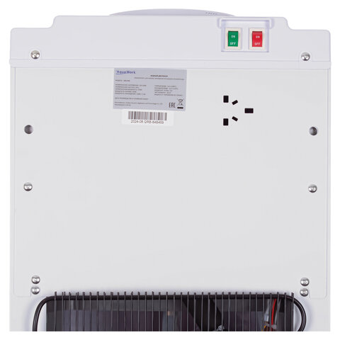 Кулер для воды AQUA WORK QRB-84B, напольный, НАГРЕВ/ОХЛАЖДЕНИЕ КОМПРЕССОР, холодильник, белый, 33354