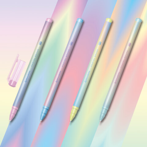 Ручка гелевая BRAUBERG GRADE PASTEL, СИНЯЯ, игольчатый узел 0,5 мм, линия письма 0,3 мм, 144284