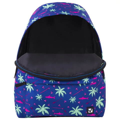 Рюкзак BRAUBERG СИТИ-ФОРМАТ универсальный, "Palm trees", разноцветный, 41х32х14 см, 228864