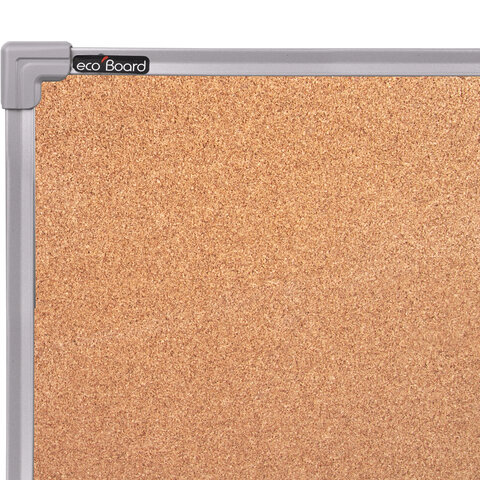 Доска пробковая для объявлений 100х60 см, металлическая рамка, BS, П-60, П*60