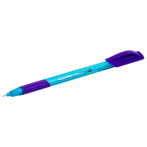 Ручка шариковая масляная с грипом BRAUBERG "Extra Glide GT Color", СИНЯЯ, трехгранная, игольчатый наконечник 0,7 мм, линия 0,5 мм, 144264