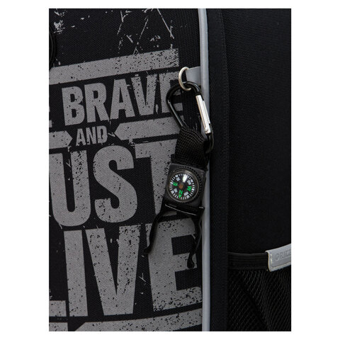 Ранец GRIZZLY анатомическая спинка, облегченный, для мальчиков, "JUST LIVE", 37х26х16 см, RAw-397-10/1