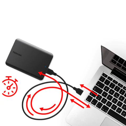 Внешний жесткий диск TOSHIBA Canvio Basics 1 TB, 2,5", USB 3.2, черный, HDTB510EK3AA