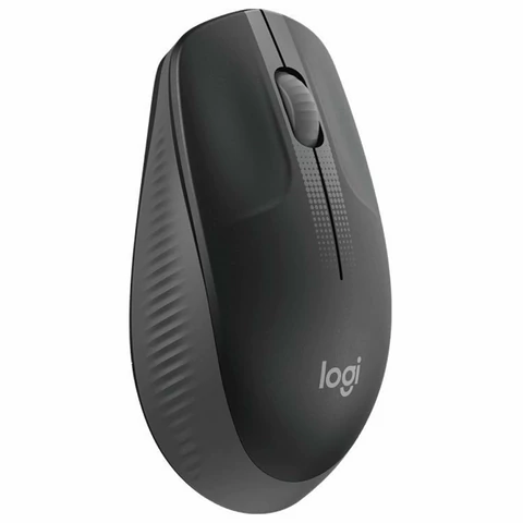 Мышь беспроводная LOGITECH M190, 2 кнопки + 1 колесо-кнопка, оптическая, черно-серая
