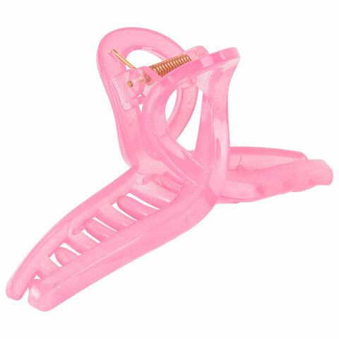 Краб для волос 11 см, глянцевый, розовый, MONTE VITA (МОНТЕ ВИТА), 457007