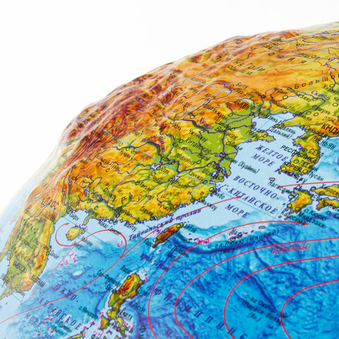 Глобус физический / политический Globen "Классик", 32 см, с подсветкой, рельефный, К013200223