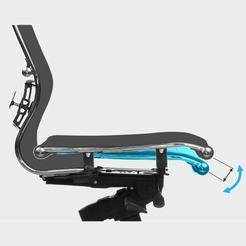Кресло МЕТТА "ErgoLife" 10 B1-104D, хром, синхромеханизм, 2D-подлокотники, прочная сетка, черное