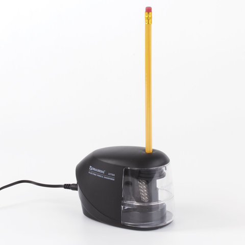 Точилка электрическая BRAUBERG "ORIGINAL", питание 220 В/4 батарейки АА, фрезерный механизм, 227565