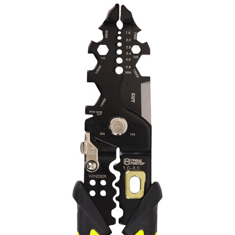 Плоскогубцы многофункциональные 26 в 1, 215 мм, марганцевая сталь 65Mn, ГРАНДМАСТЕР, PL-215, 671259