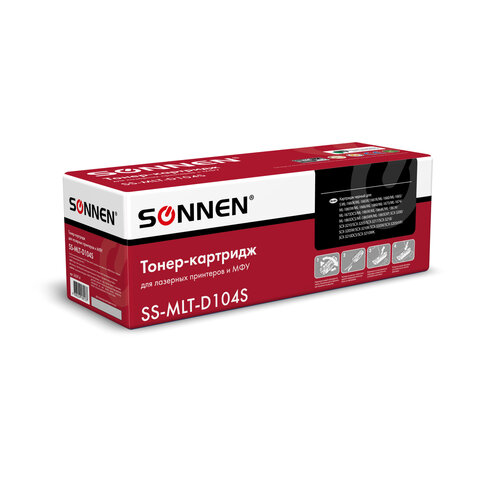 Картридж лазерный SONNEN (SS-MLT-D104S) для SAMSUNG ML-1660/1665 и другие, ВЫСШЕЕ КАЧЕСТВО, ресурс 1500 стр., 362914