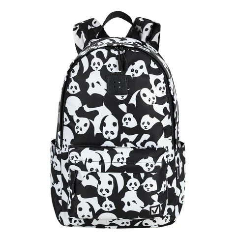 Рюкзак BRAUBERG POSITIVE универсальный, карман-антивор, "Pandas", 42х28х14 см, 270781