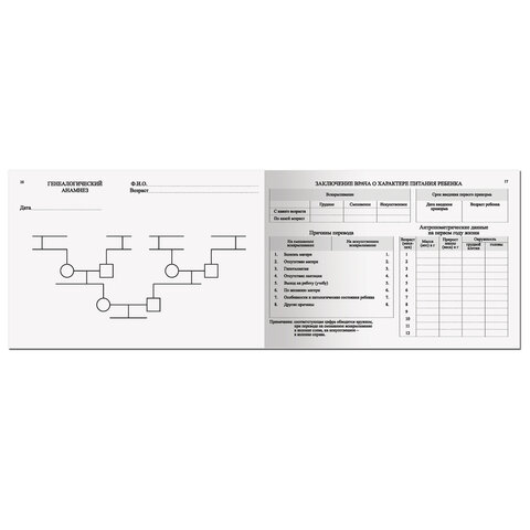Медицинская карта "История развития ребенка", форма 112, 96 л., твердая, А5 (205х150 мм), для девочки, STAFF, 130230