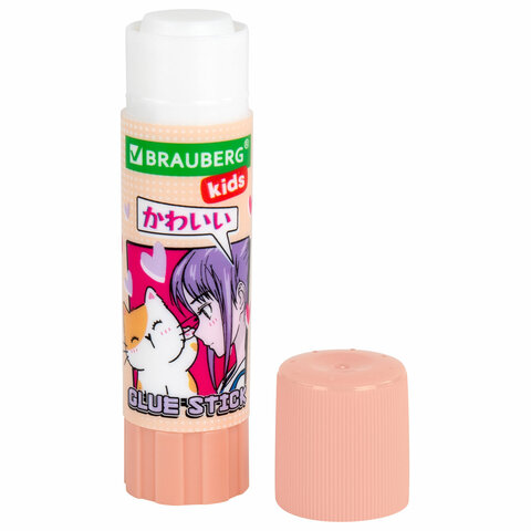 Клей-карандаш "Anime" 15 г, BRAUBERG KIDS, ассорти, 272472