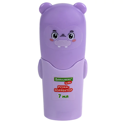 Ручка-корректор BRAUBERG KIDS "ЗВЕРЯТА", 7 мл, металлический наконечник, корпус ассорти, 272493