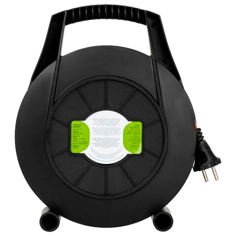 Удлинитель на катушке ЭРА BPx-4e, 4 розетки с заземлением, с выключателем, 10 м, 3x0,75 мм, 1300 Вт, 4e-3x0,75-10m