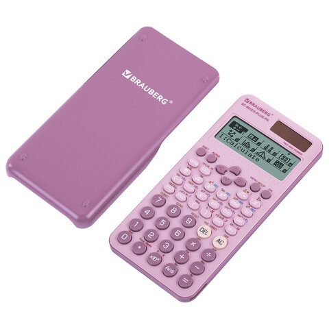 Калькулятор инженерный BRAUBERG SC-991ES-PLUS-PK (164х80 мм), 552 функции, 10+2 разряда, РОЗОВЫЙ, 272654