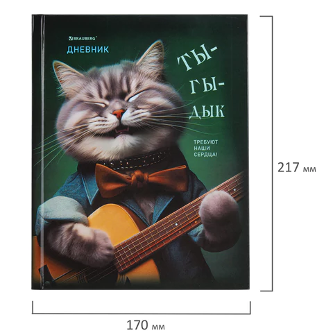 Дневник 5-11 класс 48 л., твердый, BRAUBERG, глянцевая ламинация, с подсказом, "Ты-Гы-Дык", 107184