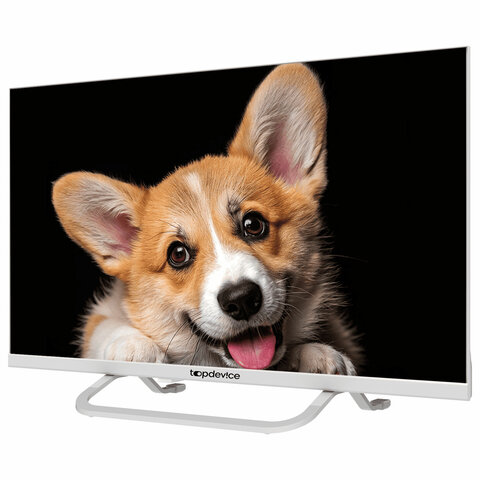 Телевизор TOPDEVICE TDTV24CS03H_WE, 24'' (60 см), 1366x768, HD, 16:9, SmartTV, Wi-Fi, Bluetooth, белый