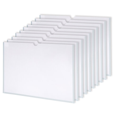 Карманы информационные самоклеящиеся, А4, горизонтальные, КОМПЛЕКТ 10 шт., ПЭТ, 0,3 мм, STAFF, 291281