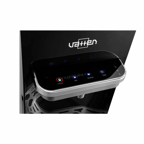 Кулер для воды VATTEN L06NK, напольный, НАГРЕВ/ОХЛАЖДЕНИЕ КОМПРЕССОР, бутыль снизу, 1 кран, сенсорное управление, серебристый, УТ-00001461