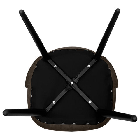 Стулья КОМПЛЕКТ 2 шт., "Luna CF-070", велюр бежевый, каркас металлический, усиленный, черный, BRABIX, 532771