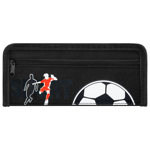 Пенал ЮНЛАНДИЯ ЮНИОР, 2 отделения, полиэстер, "Sport", 21х8х6 см, 273812