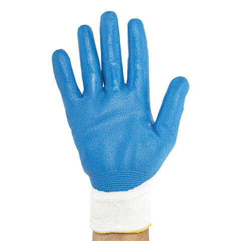 Перчатки полиэфирные ОИЛРЕЗИСТ ЛАЙТ маслобензостойкие 1 пара, 13 класс, 30-31 г, размер 8, покрытие - облив НИТРИЛОВОЕ, тактильные, СВС, nl13nt ЛАЙТ