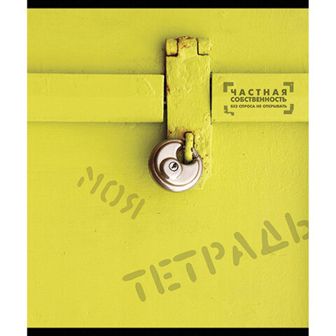Тетрадь А5, 48 л., ПЗБМ, скоба, клетка, фольга, конгрев, TWIN лак, "Частная собственность", (5 видов), 029968