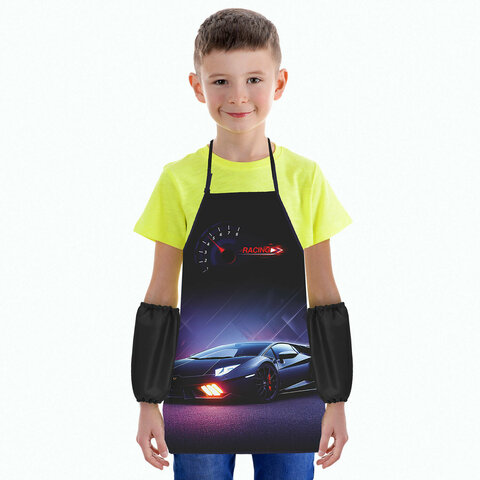 Фартук с нарукавниками для уроков труда ЮНЛАНДИЯ, регулировка по росту, 46х54 см, "Street power", 273767