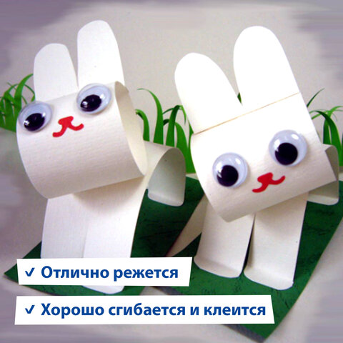 Картон белый А4 немелованный, 10 листов, в папке, BRAUBERG, 200х290 мм, "Домики", 113564