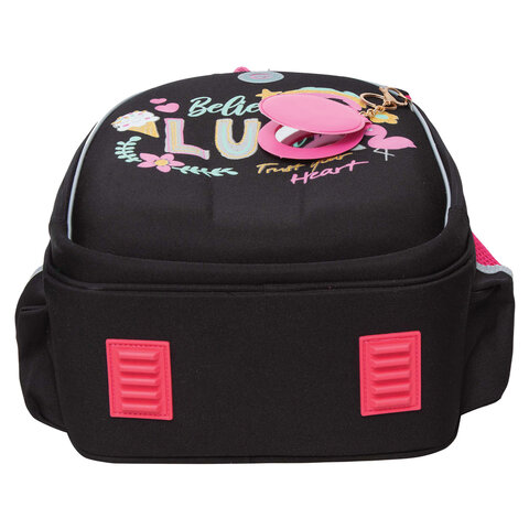 Ранец GRIZZLY анатомическая спинка, c брелоком, для девочек, "LUCK", 36х28х20 см, RAz-386-4/1