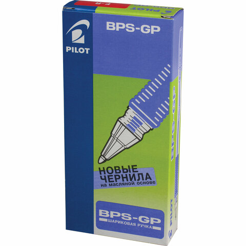 Ручка шариковая масляная с грипом PILOT "BPS-GP", КРАСНАЯ, корпус прозрачный, узел 0,7 мм, линия письма 0,22 мм, BPS-GP-F