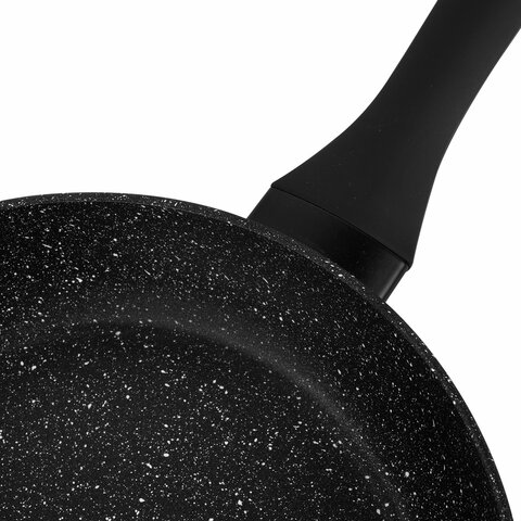 Сковорода 24 см, антипригарное покрытие, soft-touch ручка, SCOVO "Hi-Black", HB-003